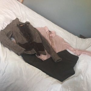 EEUC Chocolate Brown Pin-Tripe Trousers